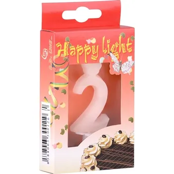 Svíčka Emocio Dortové číslo 2. svíčka v krabičce 18 gram