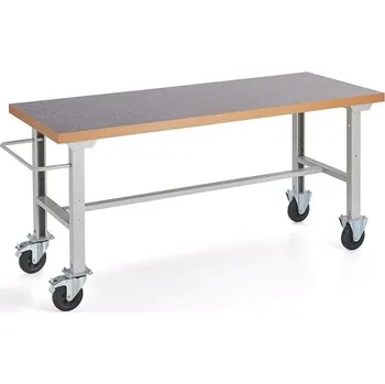 Dílenský stůl Mobilní dílenský stůl SOLID, 2000x800 mm, vinyl