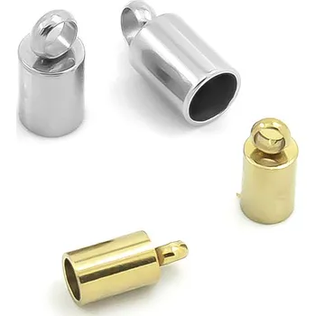 Materiál na výrobu šperku Ocelové Koncovky 3-4 mm - 1Ks+P - 3mm / Nerez SL / 1Ks