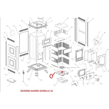 Krbová kamna La Nordica - náhradní vnější rošt pro kamna DORELLA, GAIA, FULVIA, ASIA, GIORGIA, LUCY