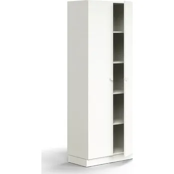 Policová skříň Policová skříň QBUS, 4 police, sokl, úchytky, 2020x800x420 mm, bílá