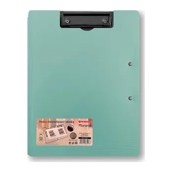 Deska z dwoma klipami i okładką A4/A3 nieb-zielona