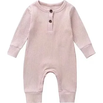 Kojenecké oblečení Kojenecký podzimní/zimní overal z žebrovaného materiálu Barva: Růžová, Velikost: 12-18 měsíců