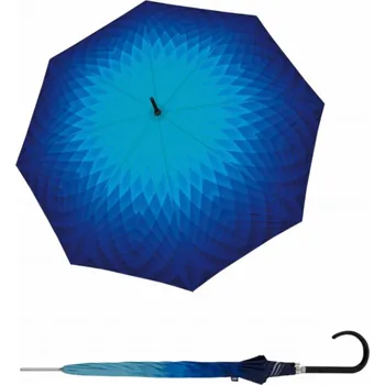 Deštník Doppler Carbonsteel Long AC Fusion blue - holový vystřelovací deštník