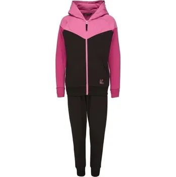 Dívčí tepláková souprava Lewro OAKIE 164/170 Černá, Růžová