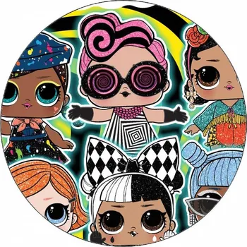 Jedlá dekorace na dort Jedlý papír panenky L.O.L. 19,5 cm