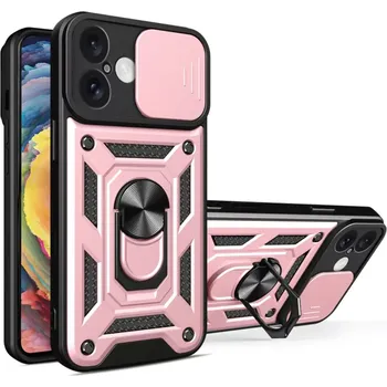 Pouzdro na mobilní telefon Kryt iPhone 16, Techsuit CamShield Pro rose gold
