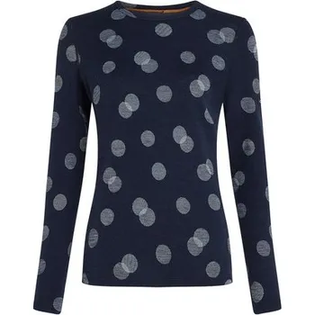 Icebreaker Womens 260 Vertex LS Crewe Falling Flakes, Midnight Navy/Snow 0A574L259 dámské triko XS + Doprava zdarma