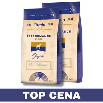 Krmivo pro psa Fitmin Maxi Performance kompletní krmivo pro psy 2x 12 kg + Dárek k objednávce Varianta granulí: 2x 12kg + Dáreček k objednávce