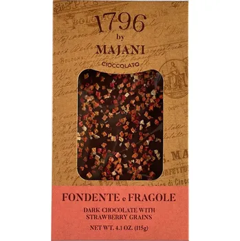 Čokoláda Majani Hořká čokoláda s jahodovými zrny - Majani Fondente e fragole