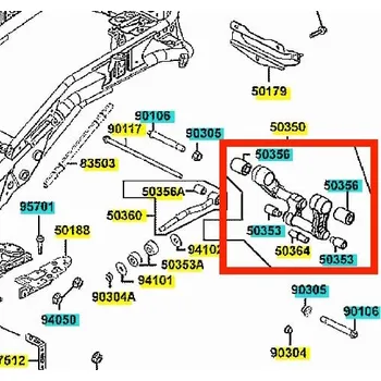 Kymco Uložení - úchyt motoru MB1697