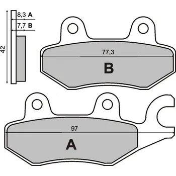 Brzda pro motocykl CL Brakes Brzdové destičky 1070 CL 200.3086.MS
