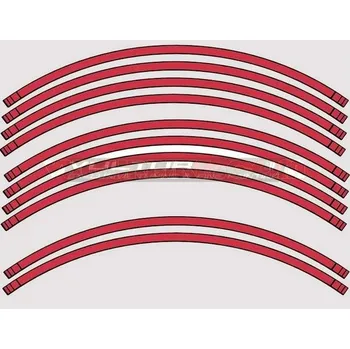 Polep vozidla VULTURBIKE Itálie Univerzální samolepící proužky VULTURBIKE na disky kola DUCATI - červená, 17mm