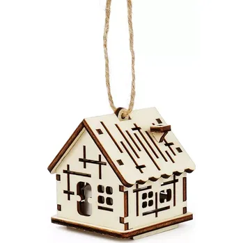 Vánoční dekorace Kúzlo dreva Malý domeček s křížky