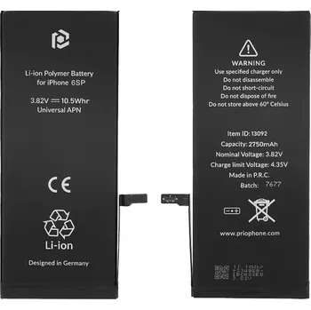 Baterie pro mobilní telefon Prio Baterie pro Apple iPhone 6S Plus, 2750 mAh, montážní popruh součástí