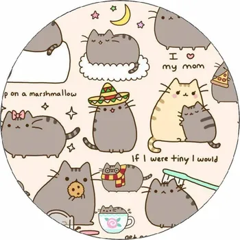 Jedlá dekorace na dort Jedlý papír Pusheen tapeta 19,5 cm