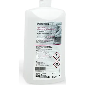 Dezinfekce UNIGLOVES Dezinfekce na ruce a kůži 1 l Objem: 1 litr