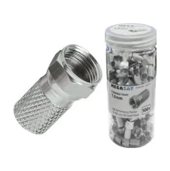 Anténní redukce F konektor Megasat 7mm šroubovací SILVER Classic
