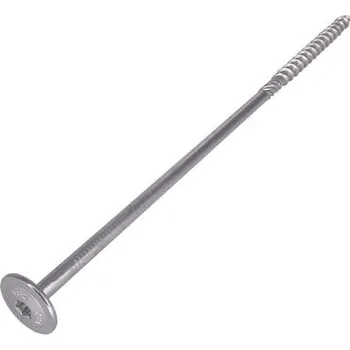Vrut HPM TEC RAPI-TEC SK 8,0x260/80+R - stavební vrut do dřeva, polozávit, pozink, talířová hlava, TORX T40