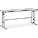 Výškově nastavitelný pracovní stůl MOTION, elektrický, 300 kg, 2000x600 mm, šedá
