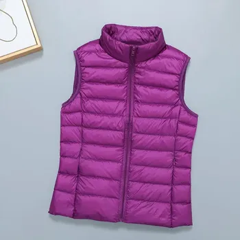 Tenká prošívaná vesta Barva: Fialová, Velikost: 5XL