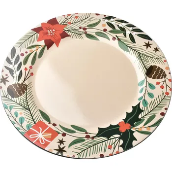 Talíř Mondex Blanche Festive VI 33 cm bílý s vánočním motivem