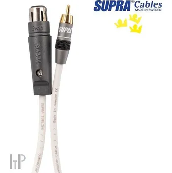 Audio kabel Supra Sublink 1XLR/F-1RCA White - XLR / RCA-cinch propojovací kabel pro subwoofer - 2 m
