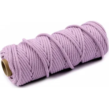Šňůra / příze s duší Ø5 mm fialová orchidej 50m