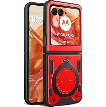 Pouzdro na mobilní telefon Kryt Motorola Razr 50 Techsuit CamGuard Pro - červený