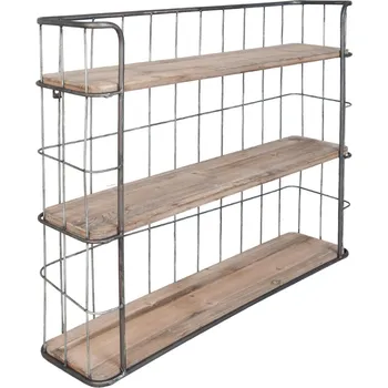 police Nástěnná kovová police Zarra - 85*20*64 cm