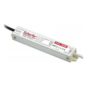 Napájecí zdroj pro osvětlení Napájecí zdroj 20W 1,67A 24VDC pro LED zdroje a LED moduly profesionální IP67 162x29x21 mm Scharfer *SCH-020-24