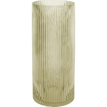Váza Váza Allure Rovné sklo mechově zelená velká 30cm Present Time (Barva- mechově zelená, sklo)