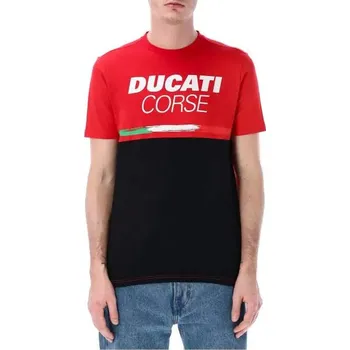 Pánské tričko Volnočasové tričko Ducati Corse s trikolórou M