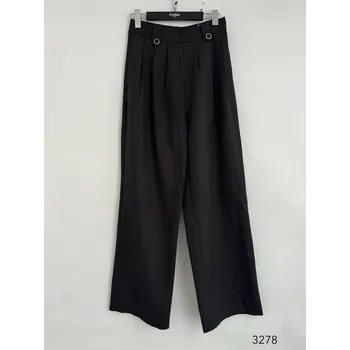 Dámské kalhoty Kalhoty dámské široké 3278 Unika barva: černá, velikost: S
