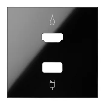 Elektrická zásuvka Simon 100 10001095-138 Kryt zásuvky HDMI + USB černá