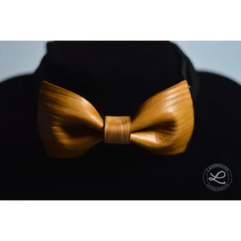 Motýlek Kožený motýlek - imitace dřeva (MOŽNOST VÍCE BAREVNÝCH VARIANT / Leather bowtie - wood imitation )
