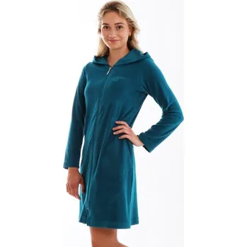 Dámský župan Krátký dámský župan na zip Bari 38 64 6450 deep lagoon - XL