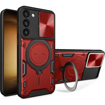 Pouzdro na mobilní telefon Kryt Samsung Galaxy S23 Plus Techsuit CamGuard Pro - červený