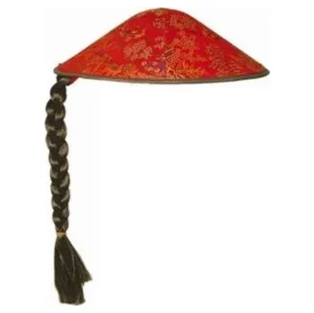 Karnevalový kostým Čínský klobouk - Červený