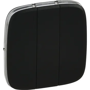 vypínač Valena ALLURE krytka spínače 3-násobná č.1 barva černá *755038 Legrand