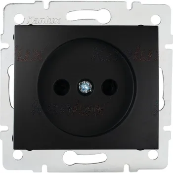 Elektrická zásuvka DOMO Zásuvka třídy ochrany II - černá matná *36480 Kanlux