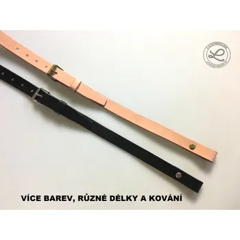 Kabelka Kožený popruh s přezkou zakončený na šroubovací nýt - polotovar (MOŽNOST VÍCE BAREVNÝCH VARIANT / Leather strap with buckle and Chicago screw – component)
