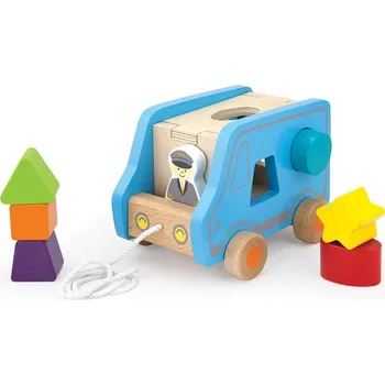 Dřevěná hračka Vkládačka EDUSHAPE dřevěné autíčko vkládačka