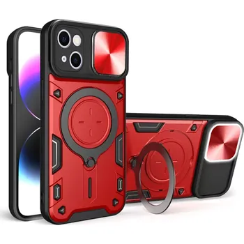 Pouzdro na mobilní telefon Kryt iPhone 15 Techsuit CamGuard Pro - červený