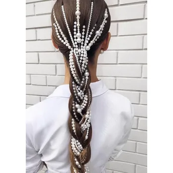 Souprava šperků B-TOP Spona do vlasů řetěz s perlami