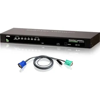 KVM přepínač Aten CS1308, KVM switch (USB + PS/2 Klávesnice a Myš, VGA) 8:1, USB + PS/2