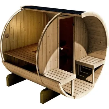 Sauna Sudová sauna ECO 200 BOROVICE THERMO s terasou, smontovaná + Doprava zdarma