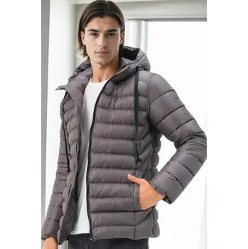 Pánská vesta M8658 DEWBERRY MEN'S COAT-ANTHRACITE-1 dewberry šedá 2963042