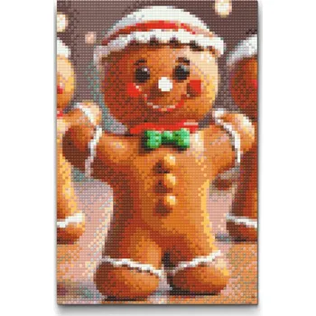Diamantové malování Diamantové malování - Pan perníček Velikost: 40x60cm, Rámování: Pouze srolované plátno, Diamanty: Kulaté