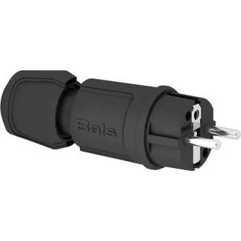 Elektrická zásuvka Průmyslový napájecí konektor Zástrčka, Kabelová montáž, Samec, formát pólů: 2P plus E, orientace těla: přímý barva Černá,